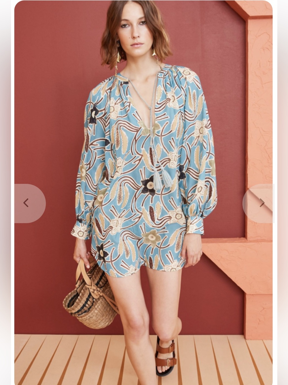 Ulla Johnson Biarritz Tunic in Topaz